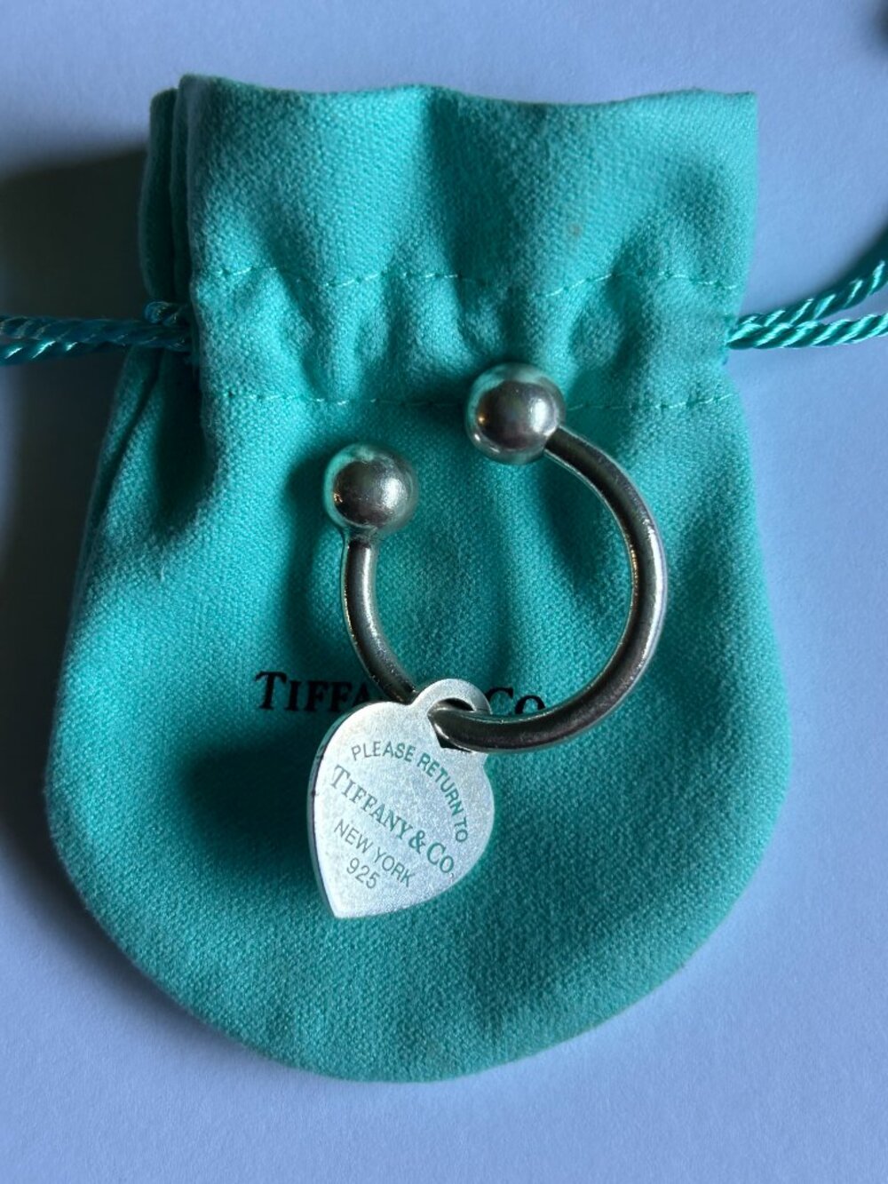 Tiffany & Co. Return to Tiffany Heart Tag Keychain 925